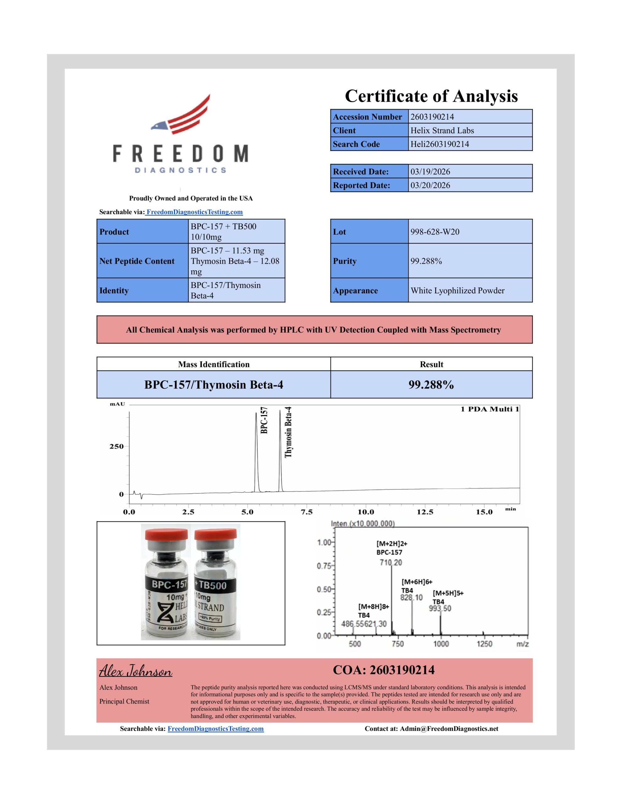 BPC-157 10mg + TB-500 10mg Blend - Image 2